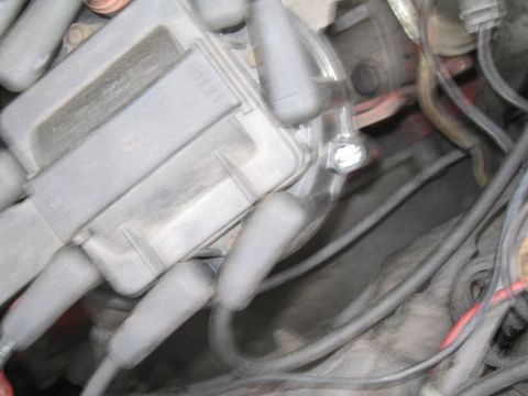 1991 Ford LTD Crown Victoria - The ignition system components are visible in this close-up engine shot.