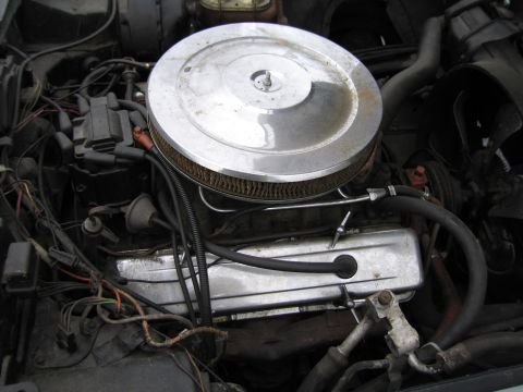 1991 Ford LTD Crown Victoria - Close-up view of an engine bay, highlighting the air cleaner and associated engine components.