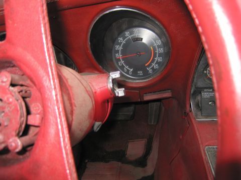 1991 Ford LTD Crown Victoria - Close-up of a car's interior, focusing on the dashboard instrumentation and steering wheel.
