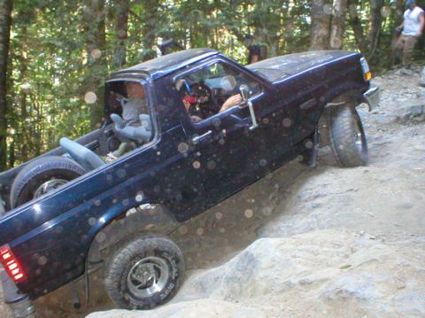 1993 Ford Bronco - This 1993 Ford Bronco navigates a challenging off-road course.
