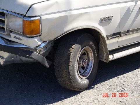 1987 Ford Bronco - Wheel is pushed back alot