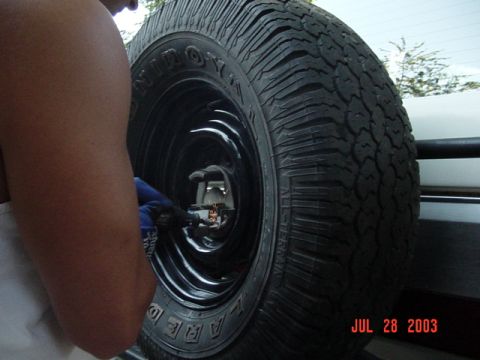 1987 Ford Bronco - Frank removing the lock