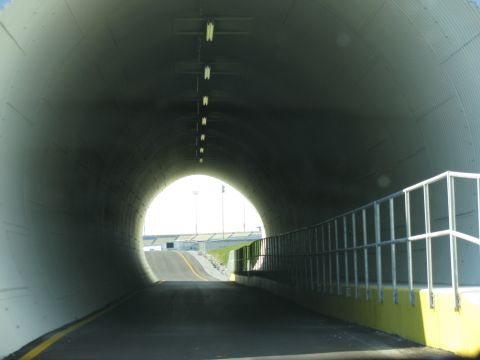 2003 Mercury Marauder - Tunnel entrance at Kentucky Speedway leads to the track and spectator areas.