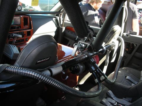 1998 Ford Crown Victoria - Custom interior with roll cage and racing seat, not a 1998 Ford Crown Victoria.
