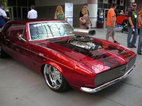 1998 Ford Crown Victoria - Customized 1967 Chevrolet Camaro with a prominent supercharger and unique paintwork.