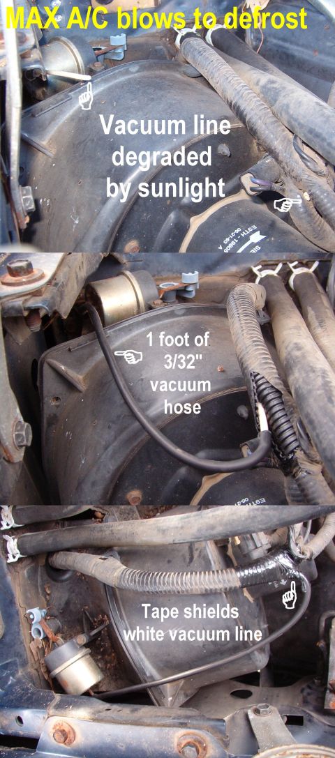 1983 Ford Bronco - If MAX A/C only blows out the defrost registers, or if it switches to defrost during hard acceleration, or if the doors move after the engi…