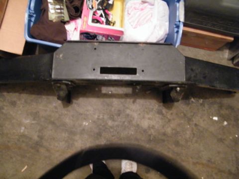1982 Ford Bronco - A front bumper with a central cutout for a winch is shown, likely a replacement part.