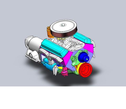 1994 Toyota Paseo - This is a digital rendering of a V8 engine, not a photograph of a 1994 Toyota Paseo.