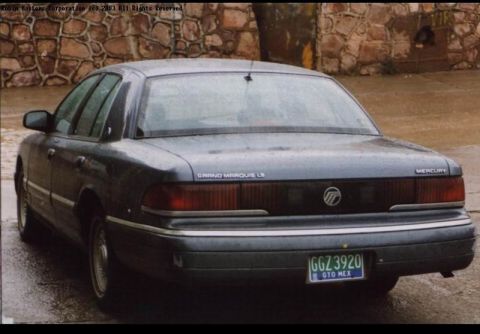 1992 Mercury Grand Marquis - Rear view of a 1992 Mercury Grand Marquis LS sedan with a Mexican license plate.