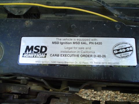 1981 Ford Bronco - California and sticker crazy people affix this CARB sticker underhood... your done!! Happy Horsepower!