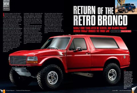 1986 Ford Bronco - This 1986 Ford Bronco is featured in a "Retro Bronco" project article.