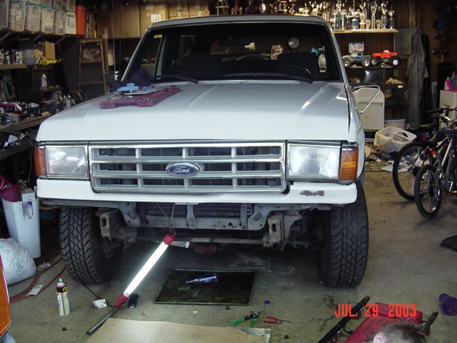 Pulled the bent up bumper off