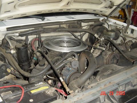 1987 Ford Bronco - '85 aluminum lid and K&N filter