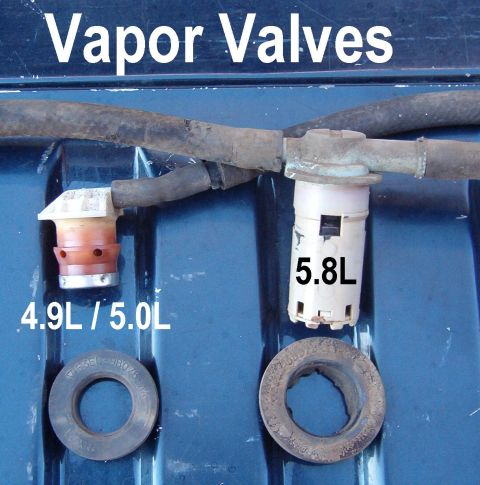 1983 Ford Bronco - Vapor Valves The smaller valve ([url=https://www.amazon.com/dp/B008D33ZF8/]E7DZ9B593A ) uses a thicker (smaller I.D.) grommet (E3EC9B076AA…