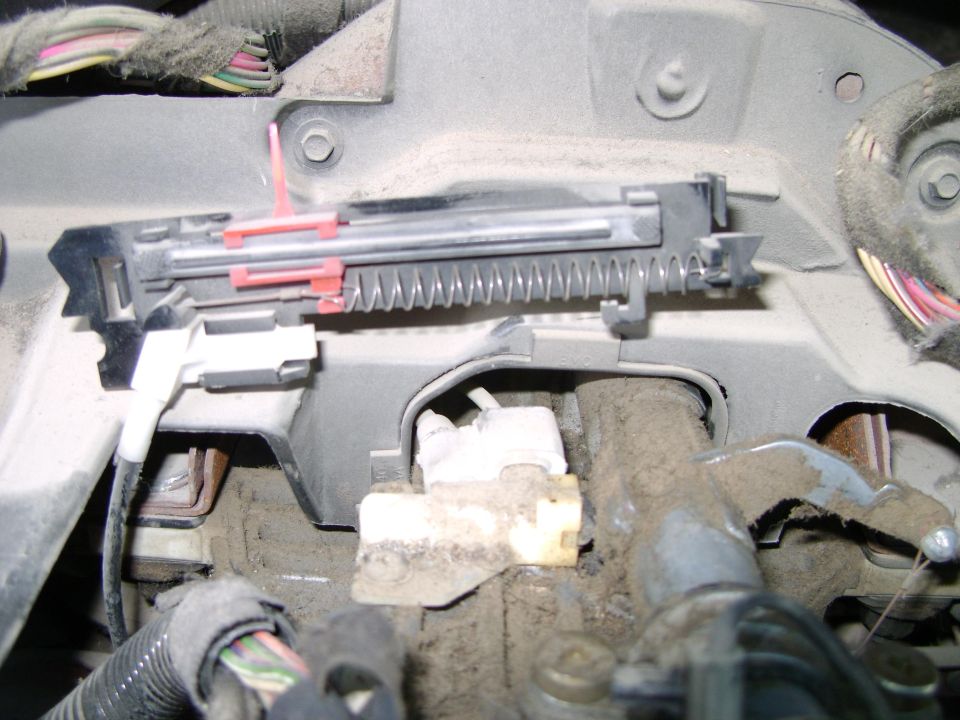 Interior mechanical assembly with springs and wires