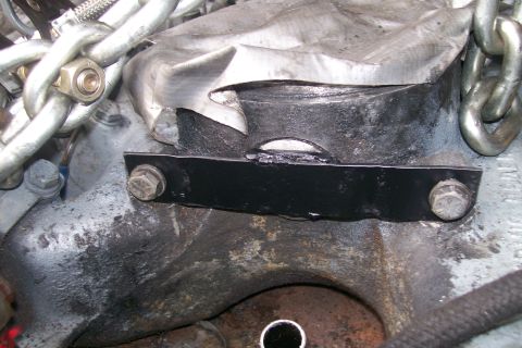 1992 Ford C-350 (Centurion Conversions) - The backing plate I made to seal the hole for the old CDR hole. I had a plate that fit in the hole and used JB weld to make sure it didn't…