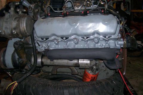1992 Ford C-350 (Centurion Conversions) - Got the exhaust manifolds painted and switched over.