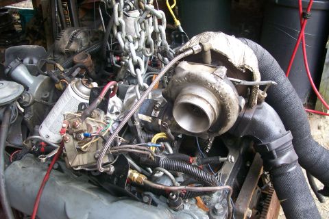 1992 Ford C-350 (Centurion Conversions) - With the turbo mounted.