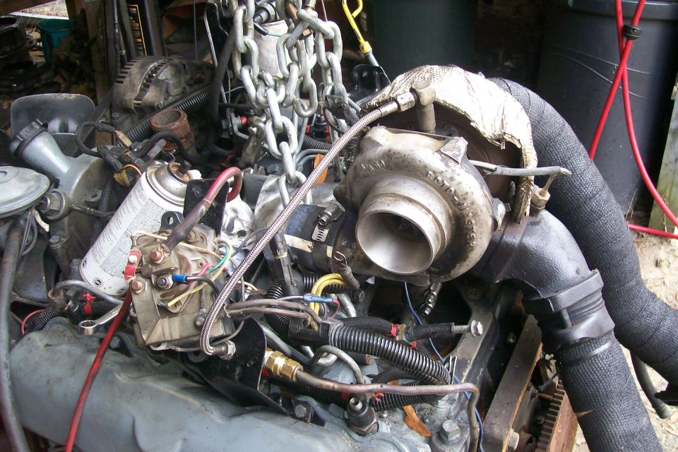 With the turbo mounted.