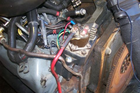 1992 Ford C-350 (Centurion Conversions) - Bracket I made for the glow plug solenoid. Again, originally came with the kit, but not when I got it.