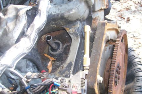 1992 Ford C-350 (Centurion Conversions) - Some fittings I used to relocate where the mechanical oil pressure line attaches. Since it's plastic, I wanted to route it away from the tu…
