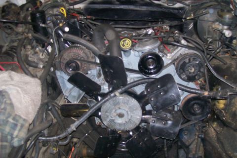 1992 Ford C-350 (Centurion Conversions) - The engine is in.