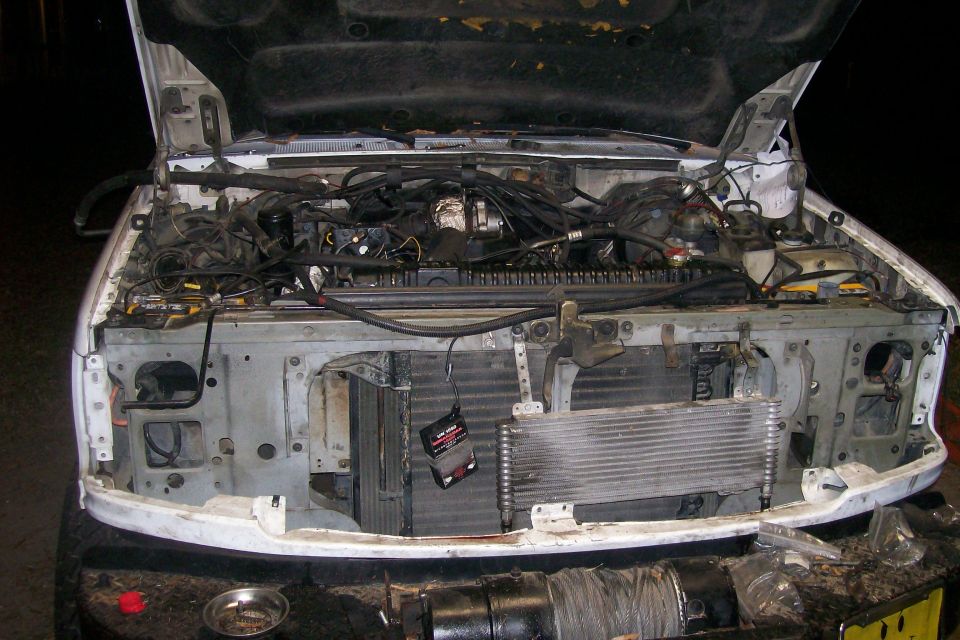 Getting the front clip back on.