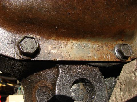1996 Jeep Grand Cherokee - Close-up of a metal part showing stamped identification numbers.