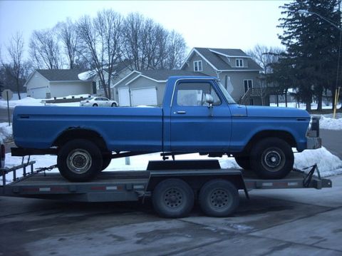 1954 Ford F-100 - This is the original donor truck. It had a 400, NP435/NP205. I have changed my plans 100 times since I had this truck. The only parts of th…
