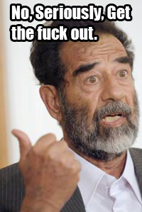 1990 Ford Bronco - Meme Saddam Hussein with text overlay.