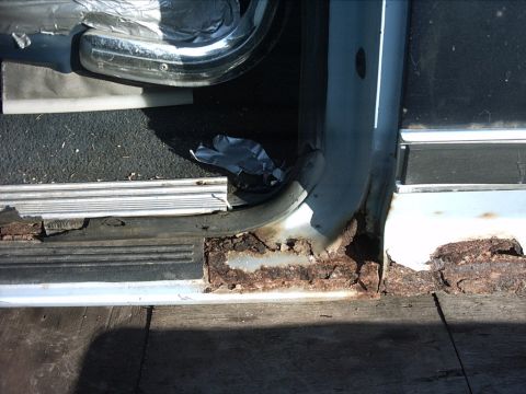 1954 Ford F-100 - 3-07-09: Some of the rust on the 84. Just to show I'm not cutting up a show truck.