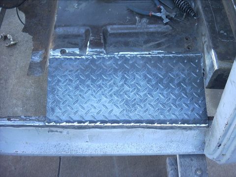 1954 Ford F-100 - 10-31-08: I went over the weld beads quick with the grinder to clean them up a little. I'm going to smooth them out a little more once all…