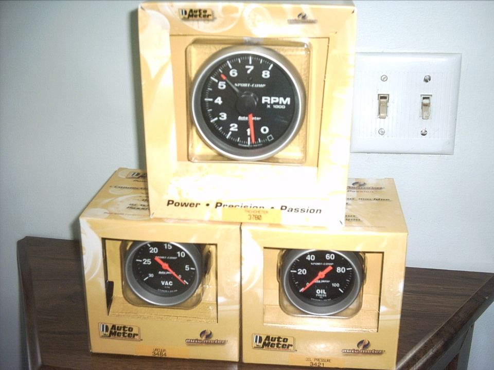 8-10-09:   I've had a bunch of crap going on ( other vehicle repairs, being sick, being broke or just not feeling like working on it ) most of the summer.  so I haven't done much of anything on the 54.

I made a minor change to my plans. I decided for what I need I could live with the stock Dana 50 twin traction beam front diff assembly on the 84 F250 chassis ( instead of swapping in the stronger Dana 60  out of the 87 F350  ) . So I sold the D60 to get some cash for some other parts.


I got 3 more gauges I needed for my 54 for birthday gifts. I got the Tach, oil pressure and the vacuum gauges. So I've only got one more to get. I still need to pick up the matching speedometer.

 Hopefully later this week I'm going to start pulling the body off the 84 F250.