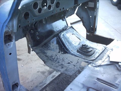 1954 Ford F-100 - 5-30-09: Next on my "to do" list is to add a plate to the interior side of the driver side half of the firewall. Then it's on to the driver…