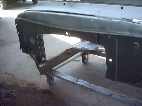 1954 Ford F-100 - 5-30-09: Then I trimmed the rear floor a little. and cleaned up the left over welds from the old transmission tunnel. After that I spent a…