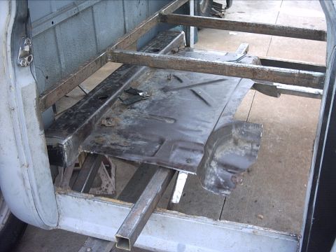 1954 Ford F-100 - 10-21-08:Then I tried the floor section again. It fits good so the next step is to start welding in this section of the floor! Then I need…