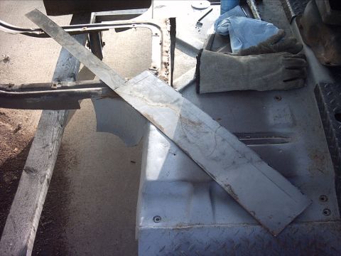 1954 Ford F-100 - 5-11-09: After working on the gauges I moved back to working on the firewall recess/ transmission tunnel. I worked on a couple templates fo…