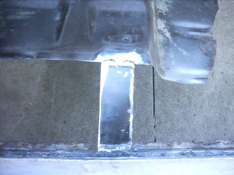 1954 Ford F-100 - 10-30-08: Once they were welded in I went over both sides with the grinder. While I was at it I did the edge of the floors and the top of t…