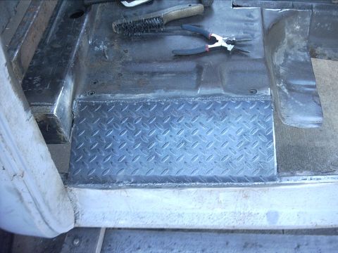 1954 Ford F-100 - 10-31-08: I moved to the passenger side and welded it in.