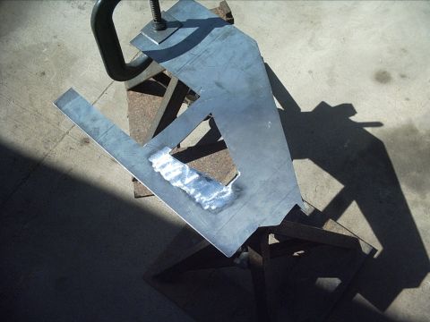 1954 Ford F-100 - 5-03-09: While I was letting the primer dry I decided to repair the mistake I made the last time I worked on the 54. I cut out a piece of 1…