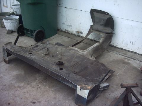 1954 Ford F-100 - 7-06-08: Here's the section of the 78 floor that I will be installing in the 54 cab.