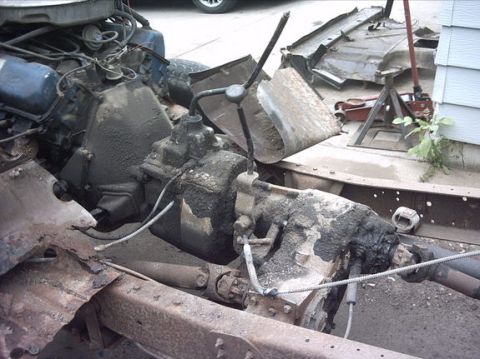 1954 Ford F-100 - 7-06-08: This is the NP435/NP205 transmission and transfercase combo that will be used in the 54.