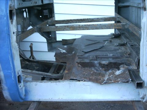 1954 Ford F-100 - 10-03-08: Well here's today update. I made up a cardboard template for the floor. Then I started to cut down the 78 floor. I wasn't sure ho…