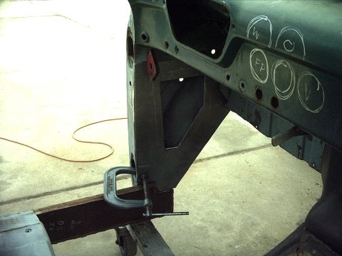 1954 Ford F-100 - 4-16-09: After I got it cut out I cleaned up the cuts a little. Then I installed it back in the cab.