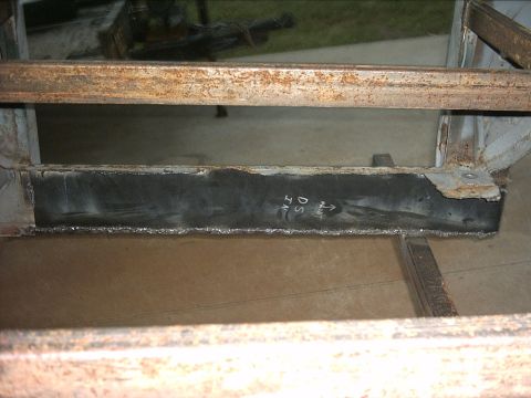 1954 Ford F-100 - 10-10-08: Today I finally got a chance to start to weld the plates to the inner rockers. I started by cleaning the back of the plates and t…