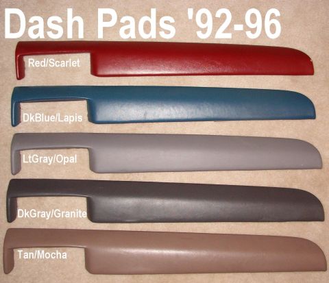 1983 Ford Bronco - '92-96 Dash Pads Each includes all original fasteners. No cracks, tears, holes, stains, or burns. Ships as 3.5 lbs in a USPS Priority Large…