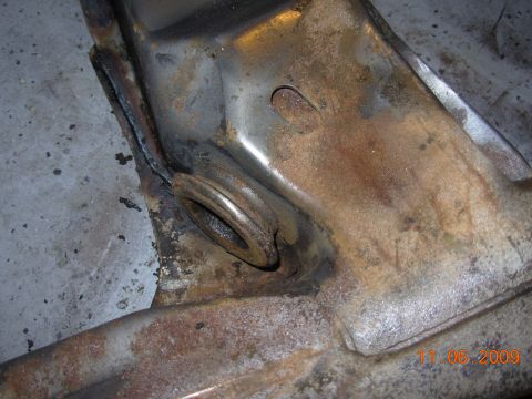 1991 Ford Taurus - Once I pressure washed the subframe, I found some light surface rust. Nothing some sand blasting will take care of.