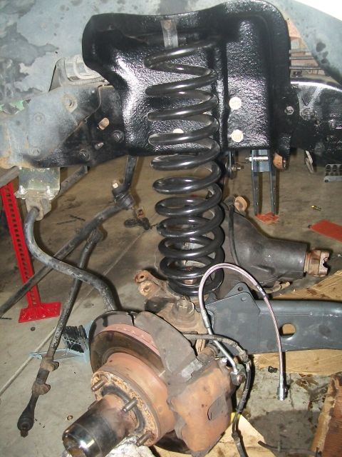 1995 Ford Bronco - Driver side coil spring installed