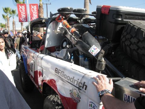 1986 Ford Bronco - This off-road race truck is equipped with BFGoodrich tires and various racing decals.