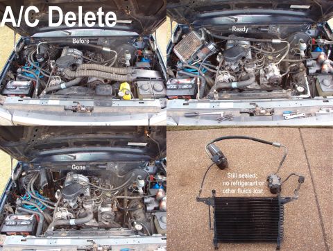 1983 Ford Bronco - The entire A/C refrigerant system can be removed (or INSTALLED) as a unit from all '80-96 gasoline (& probably diesel) F-series & Broncos w…
